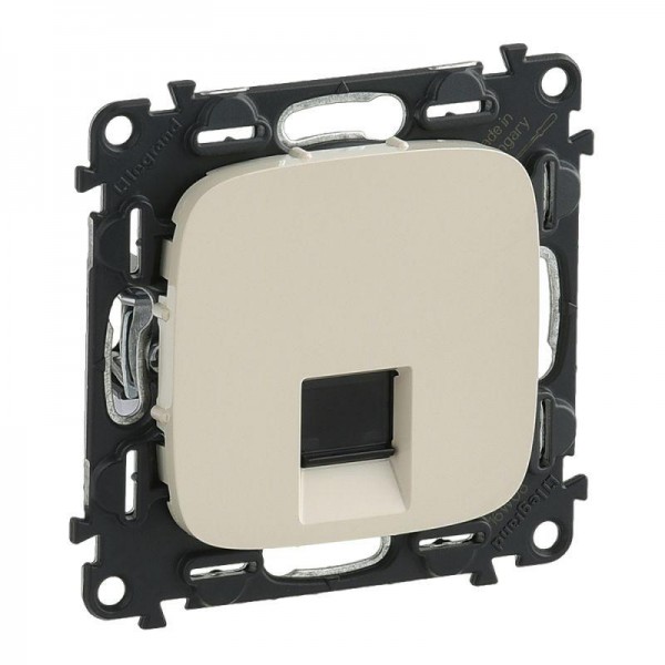  Механизм розетки комп. 1-м Valena Allure RJ45 CAT.6 UTP с лицевой панелью сл. кость Leg 753842 