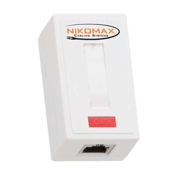  Розетка 1 порт кат.6 (класс E) 250МГц RJ45/8P8C 110/KRONE T568A/B на печатной плате экранированная бел. NIKOMAX NMC-WO1SE2-WT 
