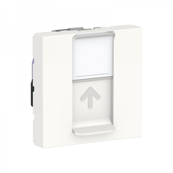  Розетка 2-мод. UNICA MODULAR одиночная + комп. RJ45 кат.6 UTP бел. SchE NU341518 