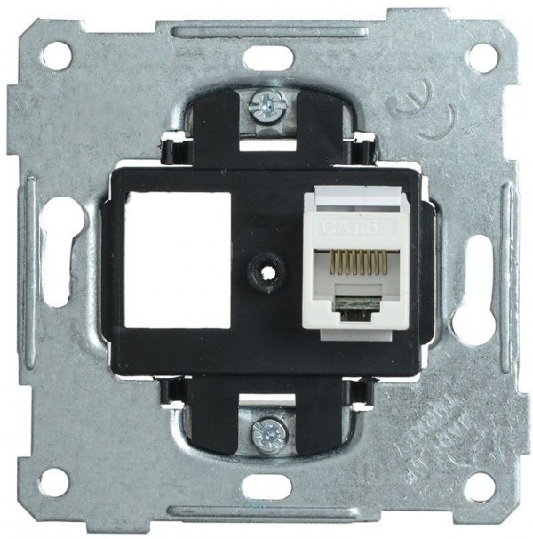  Механизм розетки комп. СП BOLERO РК11-1-Б RJ45 Cat6 IEK EKB11-01 