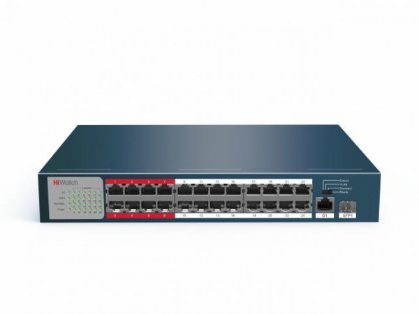  Коммутатор сетевой неуправляемый DS-S2624P(В) HiWatch 00-00003626 