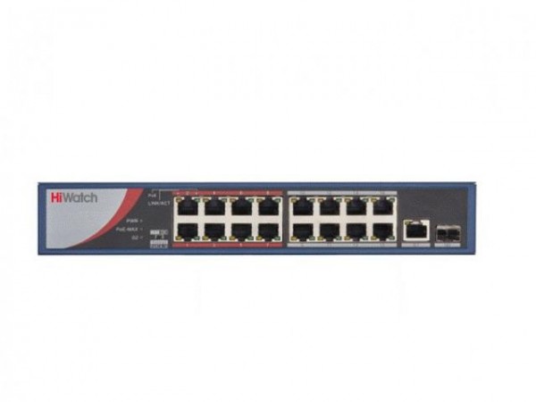  Коммутатор сетевой неуправляемый DS-S1816P(В) HiWatch 00-00003145 