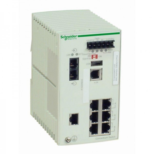  Коммутатор CONNEXIUM (MANAGED) 7TX/1FX-M SchE TCSESM083F1CU0 