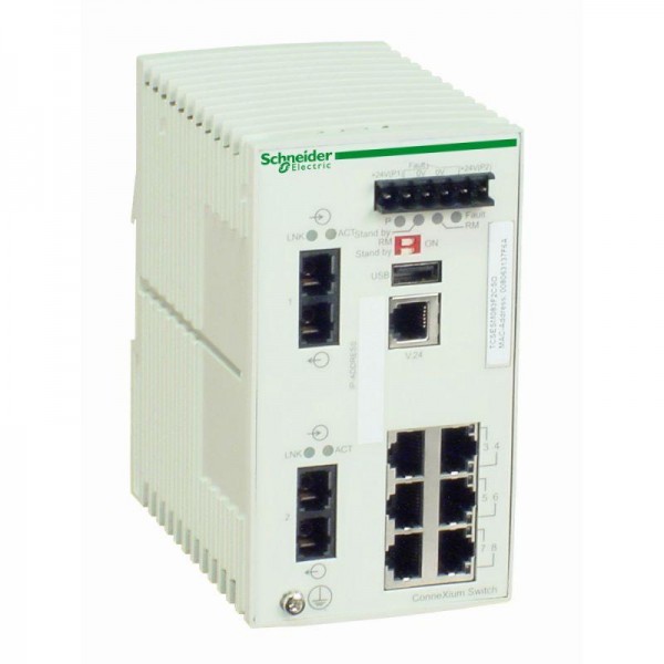  Коммутатор CONNEXIUM (MANAGED) 6TX/2FX-MM SchE TCSESM083F2CU0 