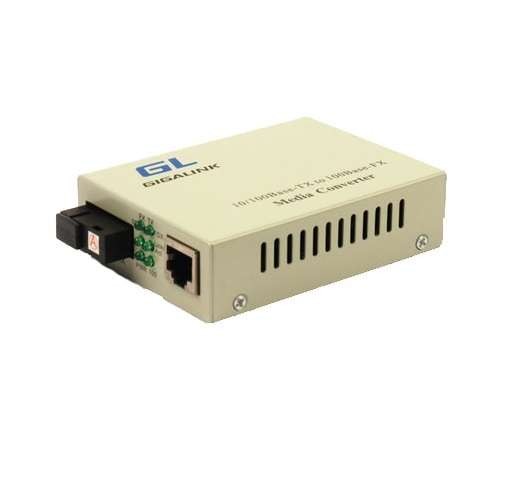  Конвертер UTP. 100Мбит/с WDM LFP SM SC Tx:1550/Rx:1310 18дБ до 20км GIGALINK GL-MC-UTPF-SC1F-18SM-1550 