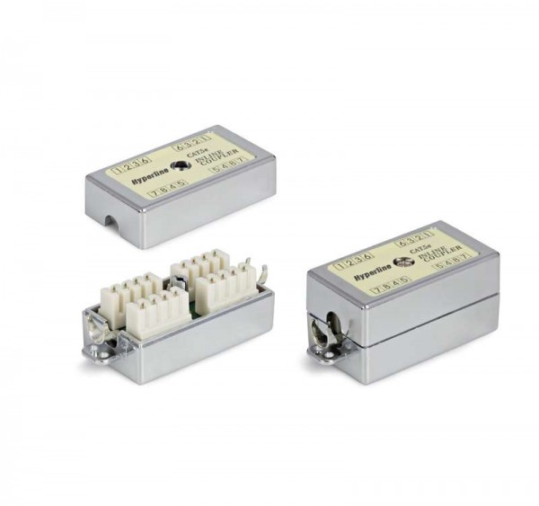  Адаптер CA-IDC-C5e-SH-F-WH (coupler) проходной Dual IDC экранир. кат. 5e 4 пары Hyperline 23534 