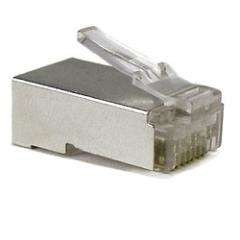  Разъем PLUG-8P8C-U-C6-SH-100 (8P8C) под витую пару кат. 6 (50/50микродюйм) экранир. универс. (для ож и мж кабеля) (уп.100шт) Hyperline 49358 