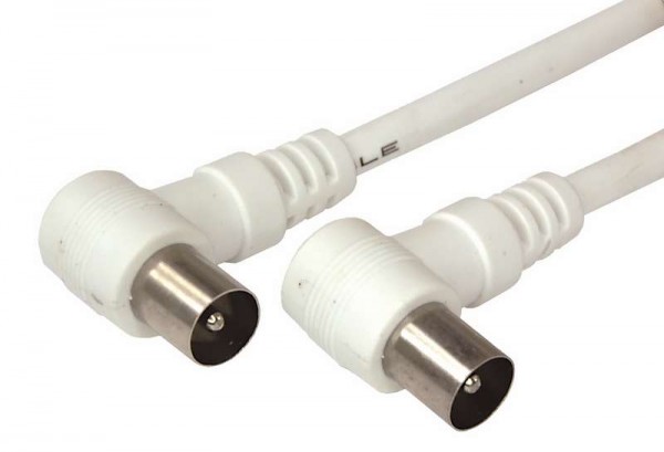  Шнур TV Plug - TV Plug 1.5м угловой бел. Rexant 18-0112 