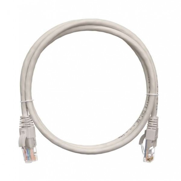  Патч-корд U/UTP 4 пары кат.5e (класс D) 100МГц 2хRJ45/8P8C T568B заливной с защ. защелки мж BC (чистая медь) 24AWG (7х0.205мм) LSZH нг(А)-HFLTx сер. 1.5м NIKOMAX NMC-PC4UD55B-015-GY 