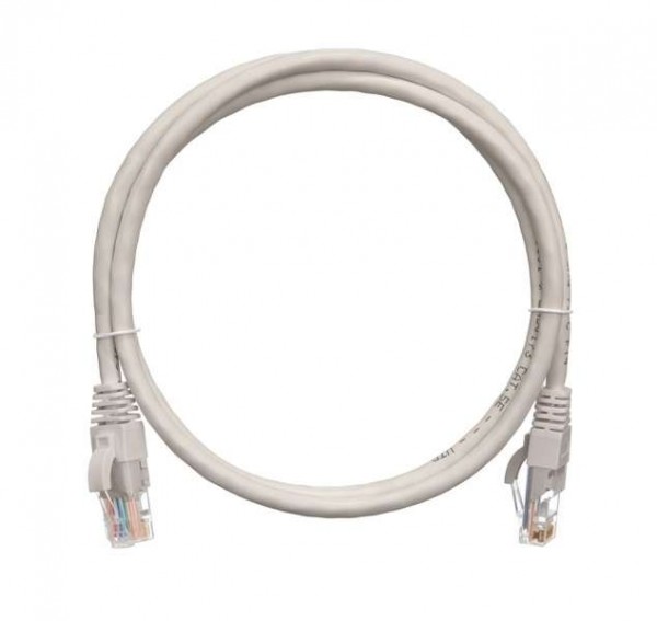 Патч-корд U/UTP 5е RJ45/8P8C 4 пары PVC с защитной защелкой мж 1м сер. NIKOMAX NMC-PC4UD55B-010-GY 
