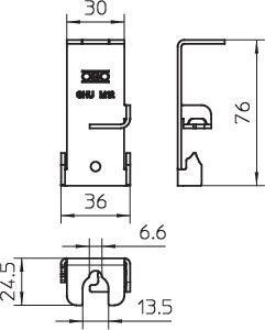  Фиксатор универс. 75х36х2 SHU M12 DD OBO 6015324 
