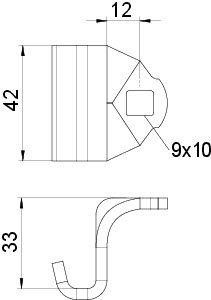  Зажим для кронштейна KLAS 30 55 FT OBO 6419007 