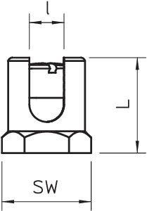  Крепление для провода уравн. потенциалов B33020 (Латунь) OBO 6404006 