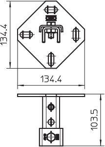  Держатель настенный 134х110х102 WBDHE 41 V2A OBO 1123195 