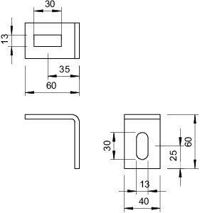  Уголок крепежный 60х60х40 BW 60 40 VA4301 OBO 6019587 