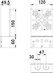  Пластина монтажная 210х120 MP WI KL.DD OBO 7085111 