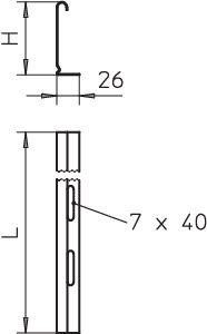  Разделитель для лотка H60 L3000 TSG 60 DD OBO 6062327 