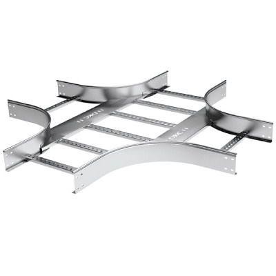  Ответвитель для лестн. лотка Х-образ. 80х300 R-300 цинк-ламель DKC LX8303ZL 