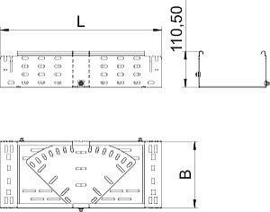  Угол для лотка регулируемый 100х110 RBMV 110 FT OBO 6040700 