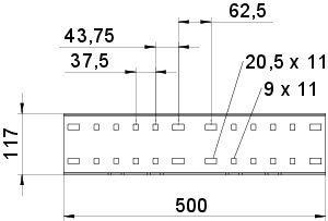  Соединитель продольный 110х500 WRVL 110 VA4571 OBO 6091234 