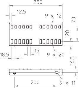  Соединитель продольный 250х110 гор. цинк LVG 110 FT OBO 6216548 