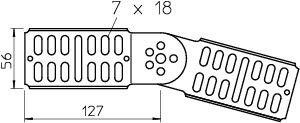  Комплект соединительный шарнир. для лотка H60 RGV 60 FS (болт+шайба+гайка) OBO 7082010 