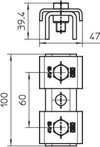  Соединитель реек 100х4мм SVE 41 V4A OBO 1123128 