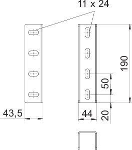  Комплект соединительный для профиля US 5 гор. цинк VUS 5 FT OBO 6018505 