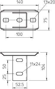  Траверса для стоек US 5 KUS 5 NOK VA4301 OBO 6348947 