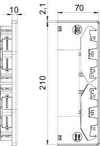  Заглушка кабель-канала торцевая Rapid 80 70х210мм GK-E70210RW ПВХ бел. OBO 6274780 