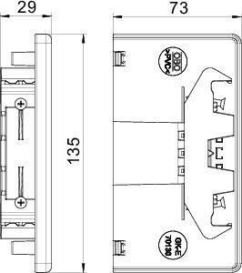  Заглушка кабель-канала торцевая Rapid 80 70х130мм GK-E70130WA ABS-пластик серебр. бел. OBO 6274574 