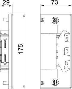  Заглушка кабель-канала торцевая Rapid 80 70х170мм GK-E70170WA серебр. бел. OBO 6274774 