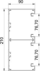  Кабель-канал 130х90 L2000 алюминий Rapid 80 GA-S90130EL OBO 6276903 