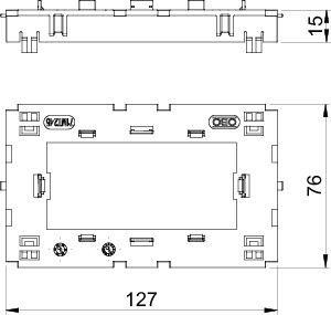  Рамка Modul45 монтажная 71MT2 45 полиамид свет. сер. OBO 6288576 