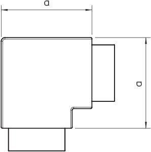  Крышка плоского угла кабельного канала WDKH 15х30мм ABS-пластик WDKH-F15030RW бел. OBO 6175654 