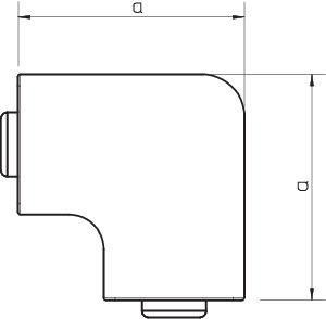 Крышка плоского угла кабель-канала 40х110мм ПВХ WDK HF40110RW бел. OBO 6192874 