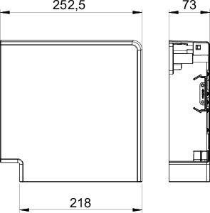  Угол кабель-канала плоский Rapid 80 70х210мм ABS-пластик K-FH70210RW бел. OBO 6273920 
