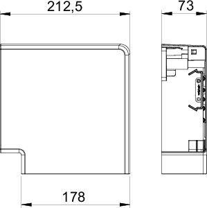  Угол кабель-канала плоский Rapid 80 70х170мм ABS-пластик GK-FH70170RW бел. OBO 6274620 