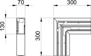  Угол плоский для короба GK бел. GK-F70130RW OBO 6274520 