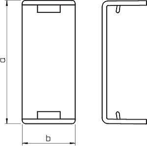  Накладка на стык для короба 53х14мм WDK HS20050CW крем. (уп.10шт) OBO 6152104 