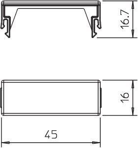  Накладка на стык для короба 45х16мм Modul 45 GEK-KSOT45 OBO 6116152 
