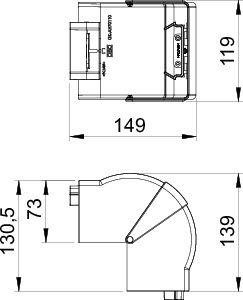  Угол внешний кабель-канала Rapid 80 70х110мм ABS-пласт. GK-AH70110CW крем. OBO 6274211 