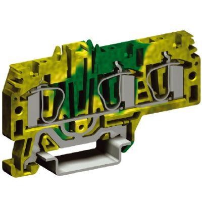  Клемма пруж. HTE 4/1+2. 4кв.мм желт./зел. DKC ZHT260 