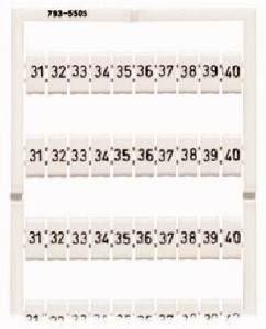  Маркировка WMB MULTI горизонт. 31-40 для шир. 5-17.5мм WAGO 793-5505 