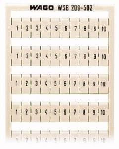  Маркировка WSB QUICK горизонт. 1-10 (10X) для шир. 5-17.5мм WAGO 209-502 