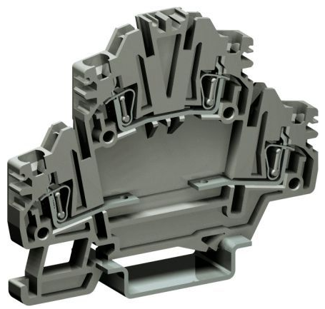  Зажим HMD.2N/X1/GR клеммн. 2-х уровн. пружинный 2.5кв.мм сер. DKC ZHD441GR 