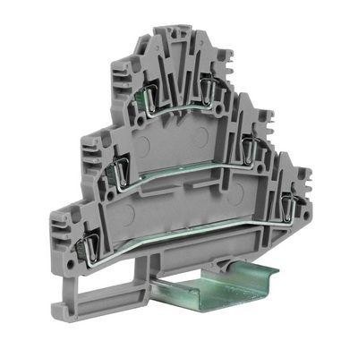  Зажим пружинный HLD.2/GR 3-х-уровн. 2.5кв.мм. сер. DKC ZHL200GR 