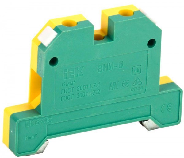  Зажим наборный ЗНИ-6PEN 6кв.мм (JXB-земля) ИЭК YZN20-006-K52 