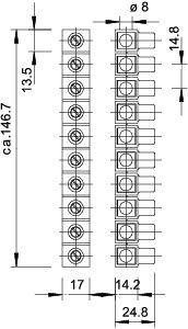  Клемма винт. 10кв.мм 71 черн. OBO 2055503 