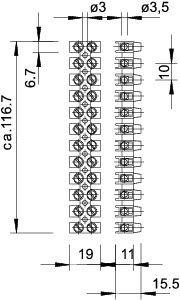  Клемма винт. 4.0кв.мм 74 D прозр. OBO 2056178 